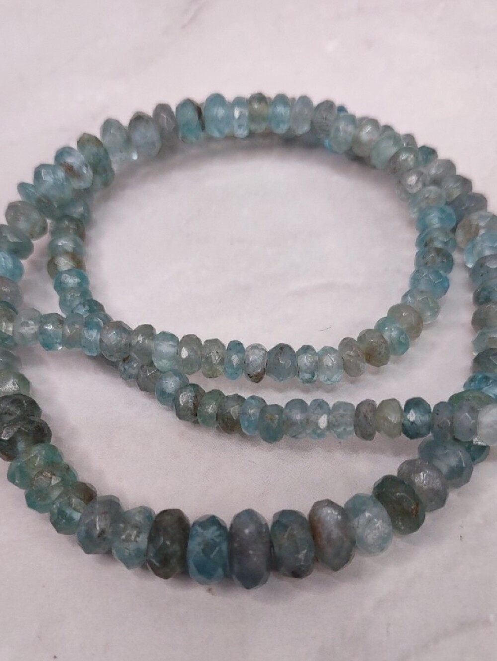 Jay King Moss Aquamarine Faceted Rondelle Necklace